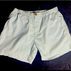 Men’s Green & White Seersucker Chubbies, Size L